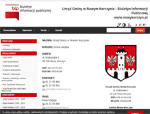 Tablet Screenshot of bip.nowykorczyn.pl